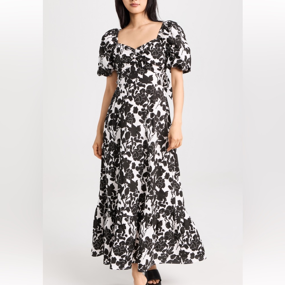 English Factory Puff Sleeve Maxi Dress